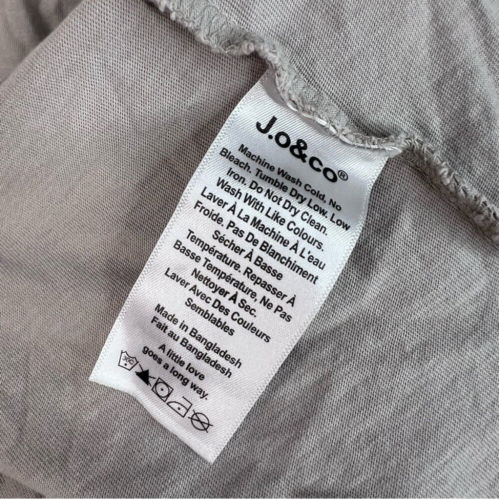 J.o & co tshirt tee cream Beige Crop Top cropped short style shirt grey - Picture 7 of 8